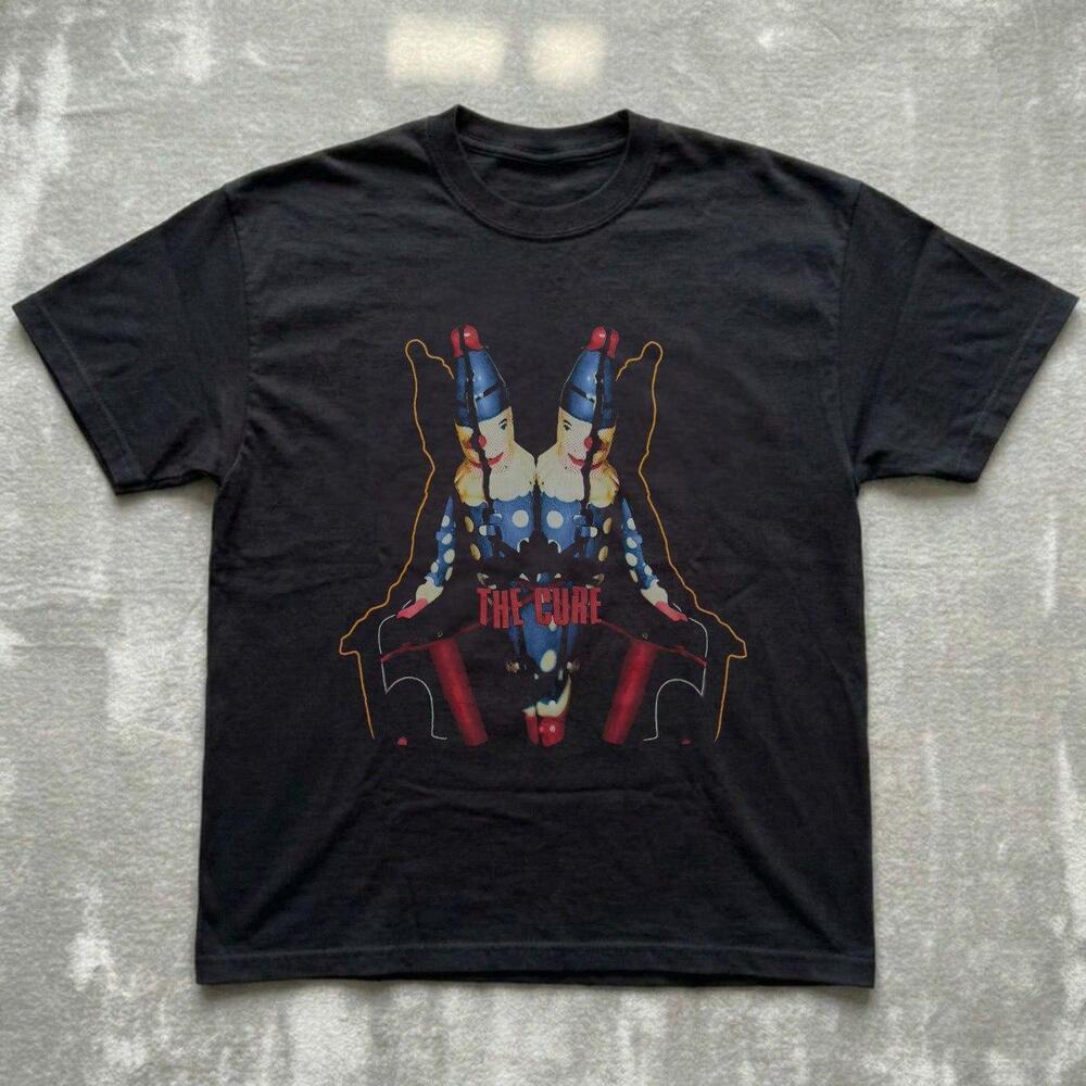 Vintage The Cure Wild Mood Swings Clown Album Art Graphic Band Tee in Black